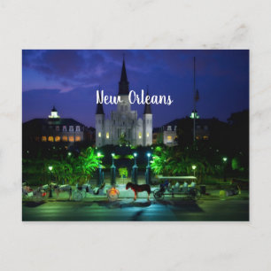 New Orleans, Louisiana at night Postcard