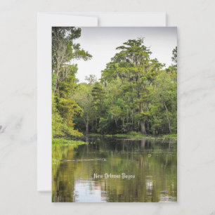 New Orleans, Louisiana, bayou, Card