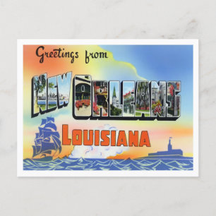 New Orleans, Louisiana Big Letters Postcard