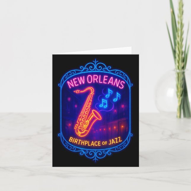 New Orleans, Louisiana, Birthplace Of Jazz  Card (Front)