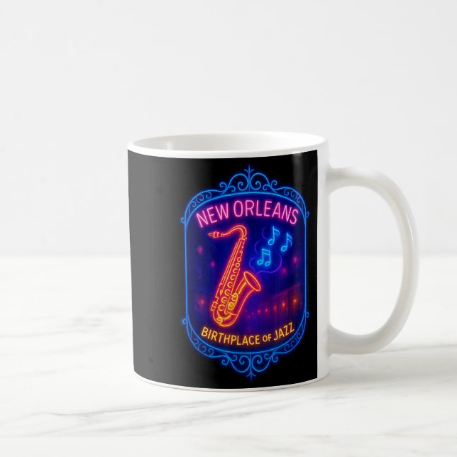 New Orleans, Louisiana, Birthplace Of Jazz  Coffee Mug (Right)