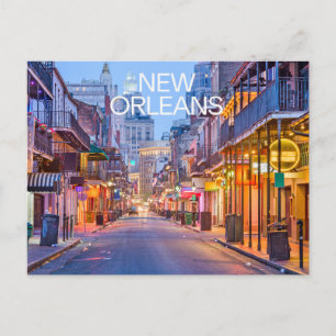 New Orleans Louisiana Bourbon Street Night Postcard