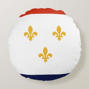 New Orleans (Louisiana) City flag Round Cushion