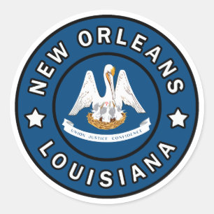 New Orleans Louisiana Classic Round Sticker