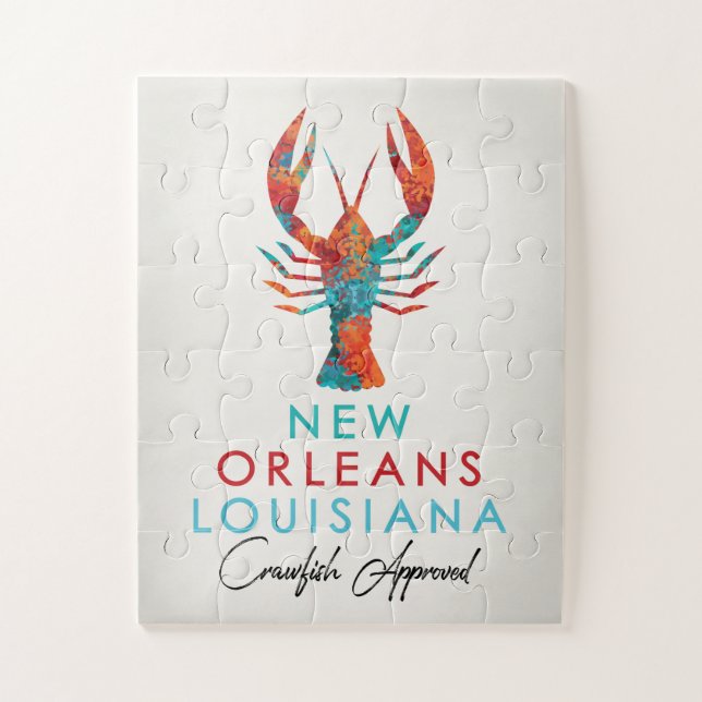 New Orleans Louisiana Crawfish Bright Jigsaw Puzzle (Vertical)