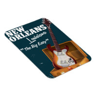 New Orleans Louisiana Electric Guitar poster