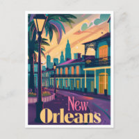 New Orleans Louisiana French Quarter at Sunset
