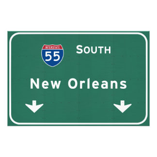 New Orleans Louisiana Interstate Highway Freeway : Photo Print