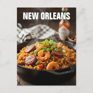 New Orleans Louisiana Jambalaya Holiday Postcard