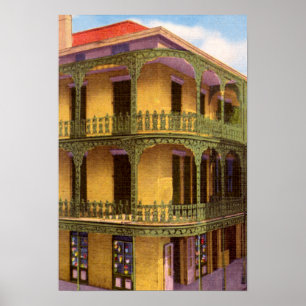 New Orleans Louisiana Lace Grillwork Poster