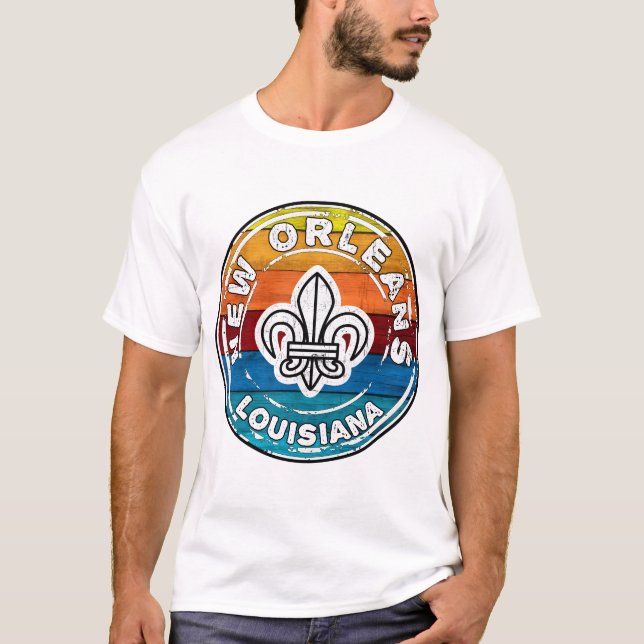 New Orleans Louisiana Mardi Gras Fleur De Lis � Sp T-Shirt (Front)