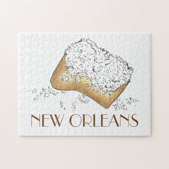 New Orleans Louisiana NOLA Sugary Beignet Pastry Jigsaw Puzzle (Horizontal)
