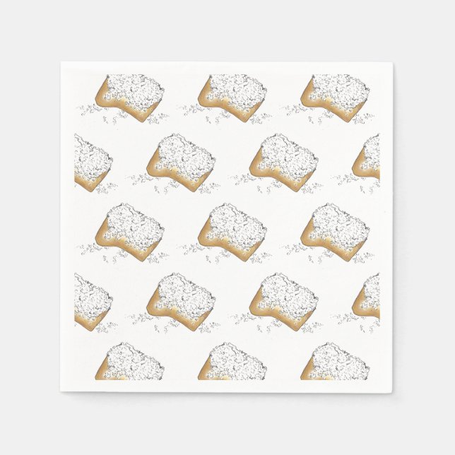 New Orleans Louisiana NOLA Sugary Beignet Pastry Napkin (Front)