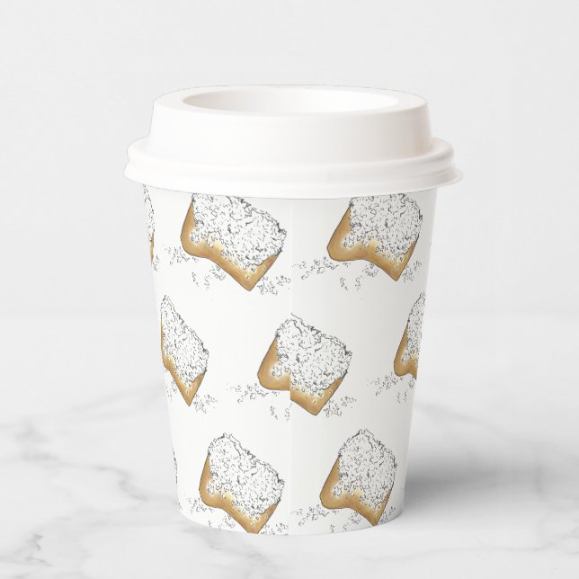 New Orleans Louisiana NOLA Sugary Beignet Pastry Paper Cups (Right)