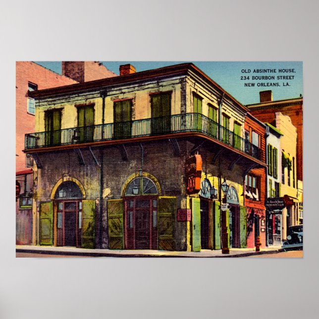 New Orleans Louisiana Old Absinthe House Poster (Front)