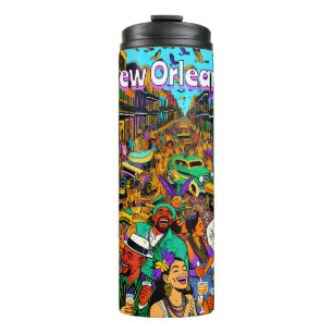 New Orleans, Louisiana People Having Fun Thermal Tumbler
