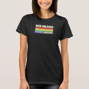 New Orleans Louisiana Pride Rainbow Flag Gay Pride T-Shirt