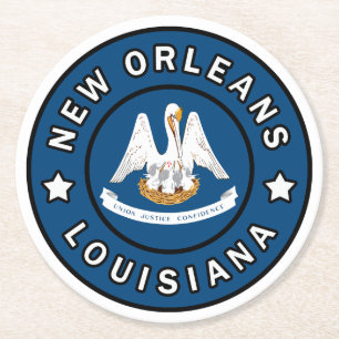 New Orleans Louisiana Round Paper Coaster