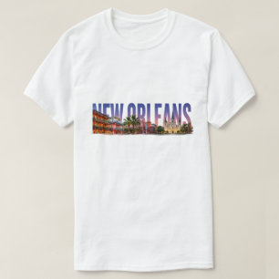 New Orleans Louisiana Skyline City Name Travel T-Shirt