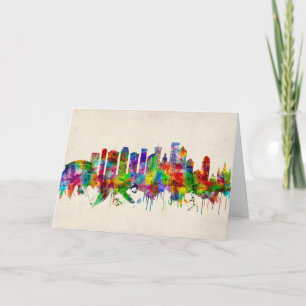 New Orleans Louisiana Skyline Holiday Card
