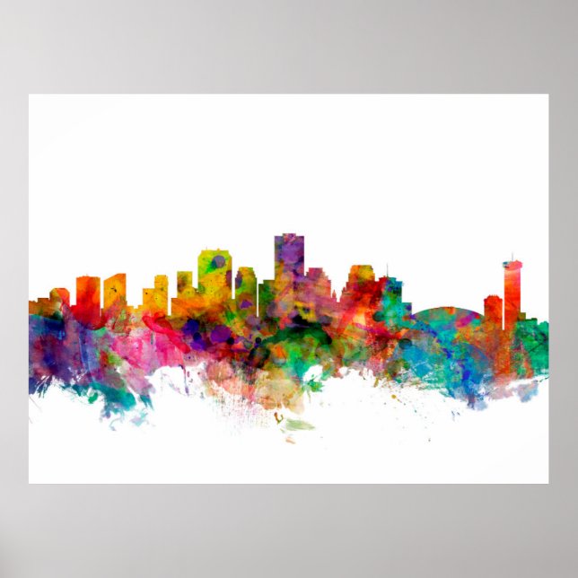 New Orleans Louisiana Skyline Poster (Front)