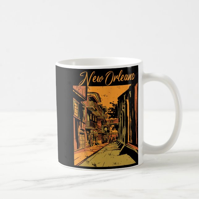 New Orleans Louisiana Souvenir Bourbon Street  Coffee Mug (Right)