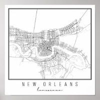 New Orleans Louisiana Street Map