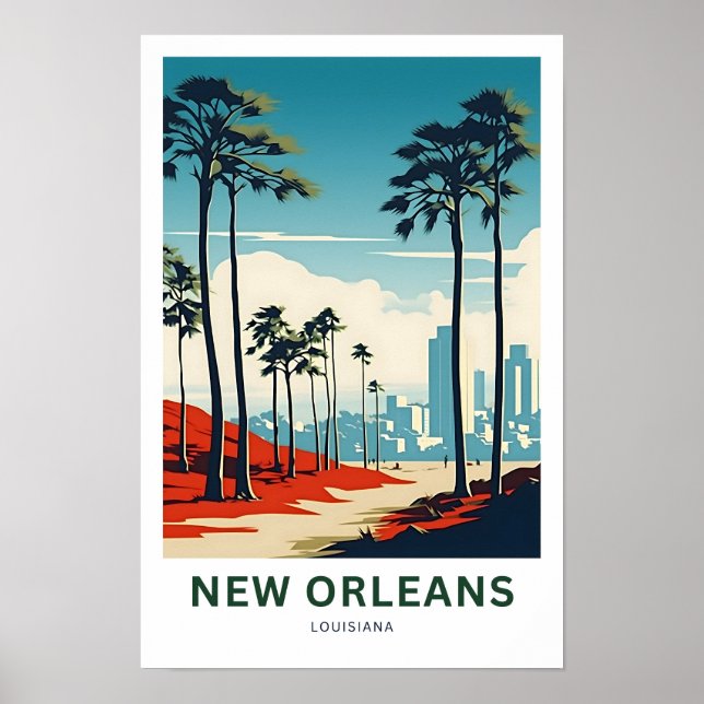 New Orleans Louisiana Travel Poster (Front)