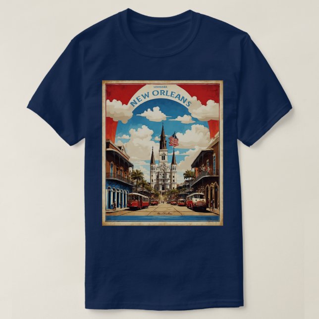 New Orleans Louisiana United States of America Tou T-Shirt (Design Front)