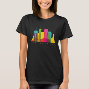 New Orleans Louisiana USA Skyline Silhouette Outli T-Shirt