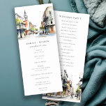 New Orleans Louisiana Watercolor Wedding Program Invitation<br><div class="desc">If you need any further customisation please feel free to email me on yellowfebstudio@gmail.com. or message via Zazzle.</div>