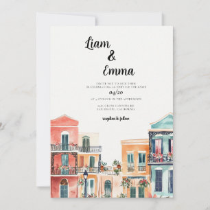 New Orleans Louisiana Wedding Invitation
