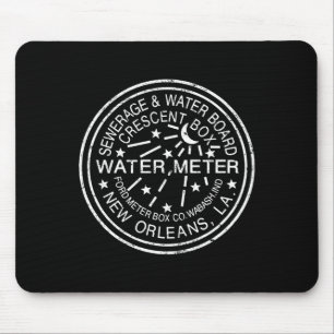 New Orleans Manhole Cover Distressed Vintage Water Mouse Mat