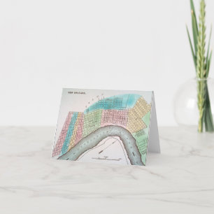 New Orleans Map, 1837 Card