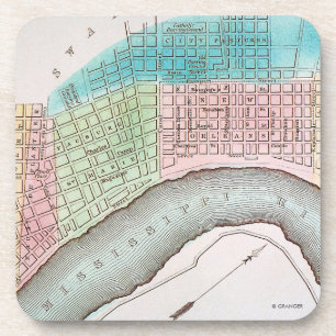 New Orleans Map, 1837 Coaster