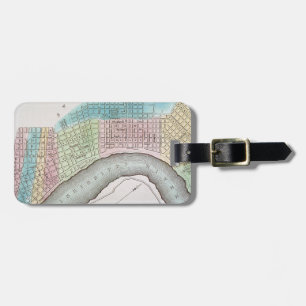 New Orleans Map, 1837 Luggage Tag