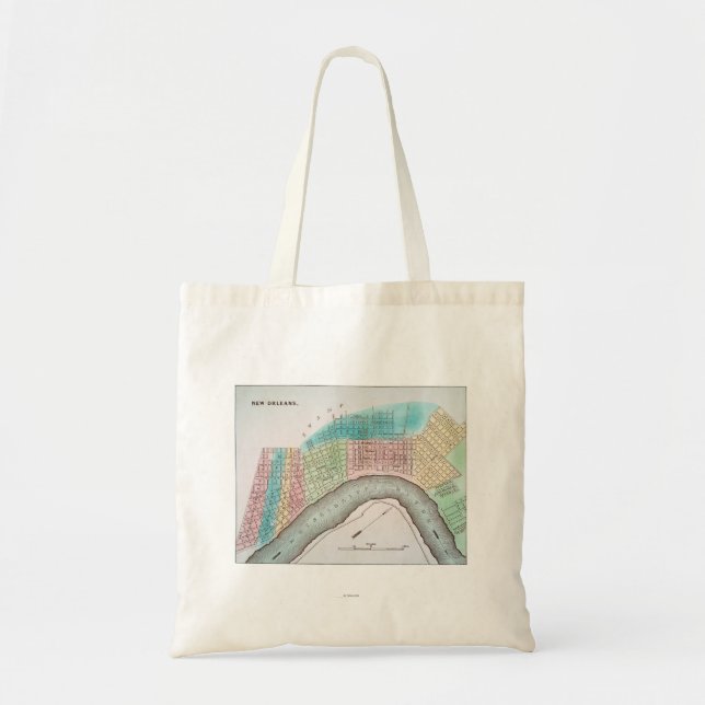 New Orleans Map, 1837 Tote Bag (Front)