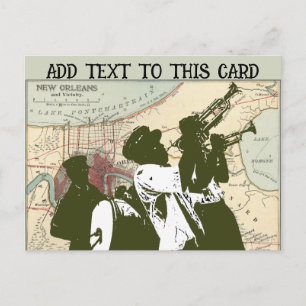 New Orleans Map 1900 Postcard