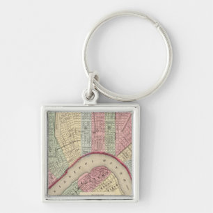 New Orleans Map by Mitchell Key Ring