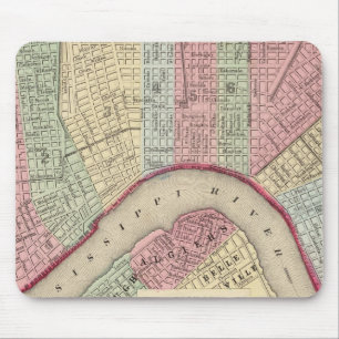 New Orleans Map by Mitchell Mouse Mat