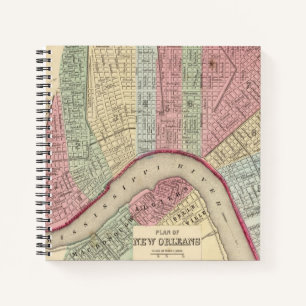 New Orleans Map by Mitchell Notebook