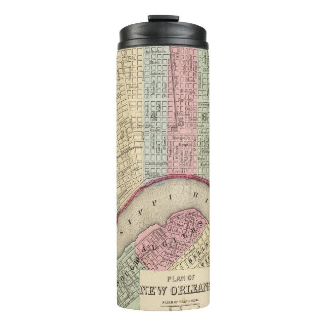 New Orleans Map by Mitchell Thermal Tumbler (Front)