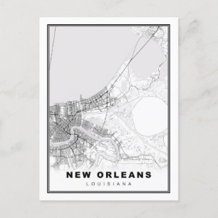 New Orleans Map Holiday Postcard