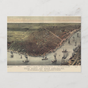 New Orleans Map Postcard