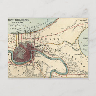 New Orleans Map Postcard