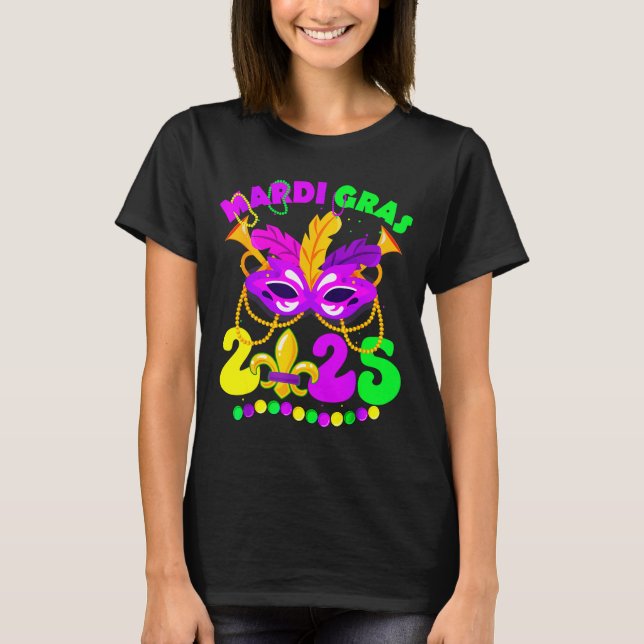 New Orleans Mardi Gras 2025 Funny Fleur De Lis New T-Shirt (Front)