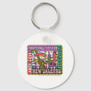 New Orleans Mardi Gras Key Ring
