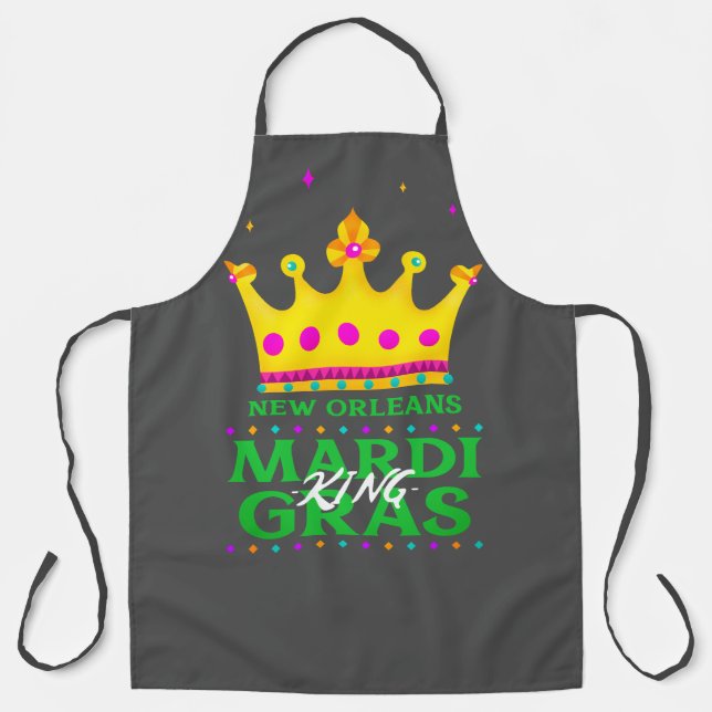 New Orleans Mardi Gras King Apron (Front)