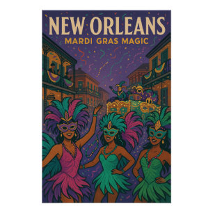 New Orleans – Mardi Gras Magic Poster