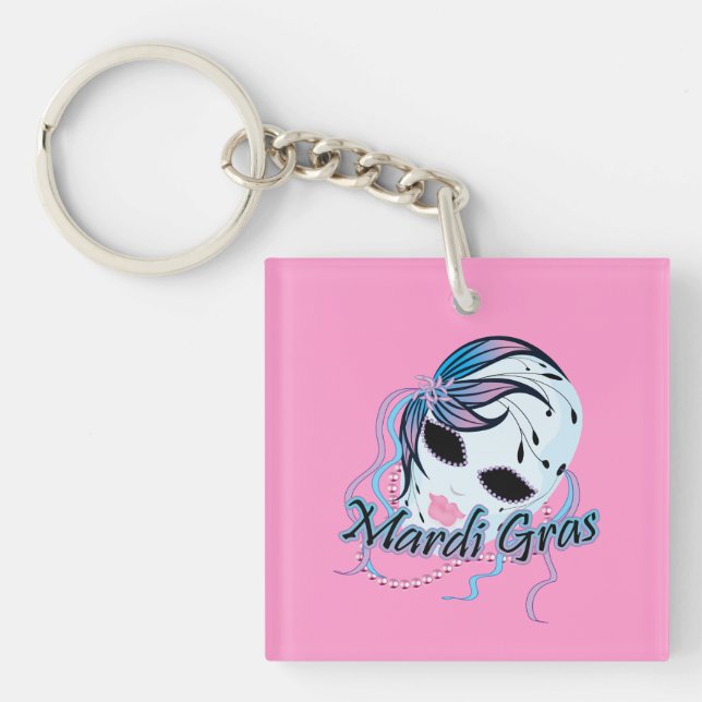 New Orleans Mardi Gras Mask Key Ring (Front)
